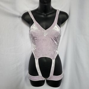 Laina Rauma ANGEL BABY Lilac Velvet corset  with garters